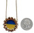 Ukraine Sunflower Necklace: 18K Gold, Sterling Silver, Blue and Yellow Enamel Ukraine Sunflower Necklace: 18K Gold, Sterling Silver, Blue and Yellow Enamel