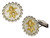 Fleur De Lis Cufflinks: Sterling Silver & 18K gold with Diamonds