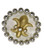 Fleur De Lis Ring, 18K Gold & Sterling Silver with diamonds