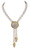 Grape Tips on Pearl Lariat: 18K Gold & Diamonds on Chinese Freshwater Pearls Grape Tips on Pearl Lariat: 18K Gold & Diamonds on Chinese Freshwater Pearls