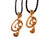 Treble Clef Pendant Necklace -18K Gold with Diamonds