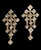 Pyramid Diamond Squares-Earrings-18K Gold