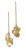 Metal Petals- Drop Earrings-18K Gold 
