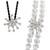 Fireworks pearl enhancer up close on pearls and a cord. Shown here in silver and diamonds- from the Fireworks Jewelry Collection   Fireworks pearl enhancer up close on pearls and a cord. Shown here in silver and diamonds- from the Fireworks Jewelry Collection