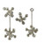 Fireworks Starburst earrings-Sterling Silver with diamonds.