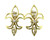 Fleur De Lis Earrings-14K Gold with Diamonds