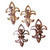 Fleur De Lis Earrings-Sterling Silver with Diamonds. 18K gold plate options