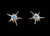 Star Earrings-Solid Stars-18K with diamonds Star Earrings-Solid Stars-18K with diamonds