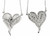 Hearts-Lucky Break Necklace-Medium-Sterling Silver with Diamonds,  18K gold plate options Hearts-Lucky Break Necklace-Medium-Sterling Silver with Diamonds,  18K gold plate options