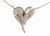 Hearts-Lucky Break Necklace-Medium-Sterling Silver with Diamonds,  18K gold plate options Hearts-Lucky Break Necklace-Medium-Sterling Silver with Diamonds,  18K gold plate options