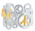 Peace, Love and Abundance Ring  (Wide) Diamonds, 18K Gold, Sterling Silver Peace, Love and Abundance Ring  (Wide) Diamonds, 18K Gold, Sterling Silver