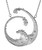 Ocean Wave Necklace-Large-Sterling Silver with diamonds- 18K gold plate options available Ocean Wave Necklace-Large-Sterling Silver with diamonds- 18K gold plate options available