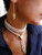 Grape Tips on Pearl Lariat: 14K Gold & Diamonds on Freshwater Pearls Grape Tips on Pearl Lariat: 14K Gold & Diamonds on Freshwater Pearls