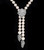 Grape Tips on Pearl Lariat: Sterling & Diamonds on Chinese Freshwater Pearls Grape Tips on Pearl Lariat: Sterling & Diamonds on Chinese Freshwater Pearls