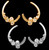 Curly Hoop Earring-14K Gold with Diamonds