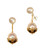 Pearl Drop Earrings-Flower caps in 18K gold with pearls. Pearl Drop Earrings-Flower caps in 18K gold with pearls.