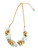 Aqua Bubbles Statement Necklace Chrysoprase Briolettes & Rock Crystal on gold
