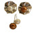 Ruffle Earring Jackets with 2 pearl stud earrings.   Sterling Silver with rhodium or 18K gold plate. Ruffle Earring Jackets with 2 pearl stud earrings.   Sterling Silver with rhodium or 18K gold plate.