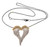 Forgiveness Heart Necklace -Sterling Silver & Solid 18K Gold Dots of Diamonds