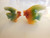Carved Rainbow Stone- Angel Fish Couple - Mexico