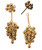 Grapes Drop Earrings with Interchangeable Studs- 2 parts-14K Gold Grapes Drop Earrings with Interchangeable Studs- 2 parts-14K Gold