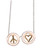 Peace and Love necklace 18k gold, sterling, tiny diamonds on silver chain Peace and Love necklace 18k gold, sterling, tiny diamonds on silver chain