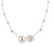 Peace & Love necklace 18k, sterling- silver dots of diamonds karma chain-Horizontal