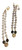14K Face, Diamond Eyes on rainbow blackish & golden coin pearl necklace : small
