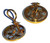 Someone to Watch Over Me- Face Earrings, Diamond Eyes 18K gold-nickle size Someone to Watch Over Me- Face Earrings, Diamond Eyes 18K gold-nickle size