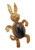 Vintge Bunny Rabbit Brooch with Gemstone Tummy