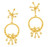 Circle Fireworks Inter-changeable 2-Part Earrings-18K Gold & Diamonds  Circle Fireworks Inter-changeable 2-Part Earrings-18K Gold & Diamonds