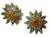 Gemstone Daisy earrings, Inter-changeable Stone Centers, 18K Gold & Semi-precious. Any gem available.