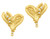 Lucky Break Heart Earrings-18K Gold with Overflowing Diamonds