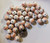 Vintage Asian Hand Painted Beads-Double Happiness, Happy Marriage, Longevity: Orange & Black on White