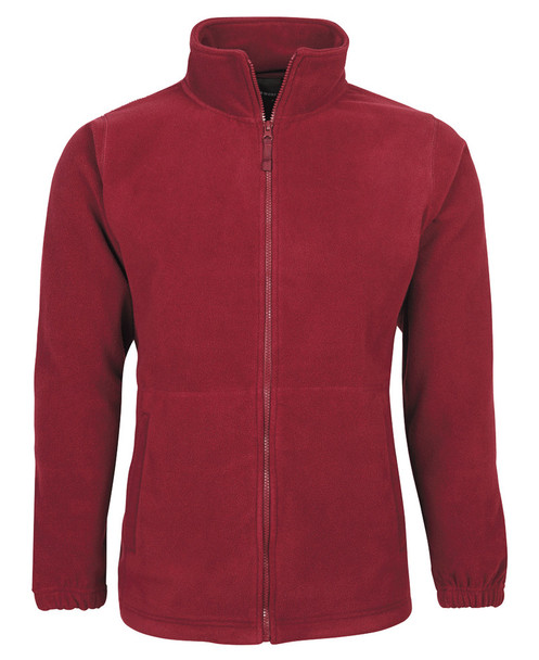 Dark Red - Front - 3FJ - JB's Full Zip Polar -2Xs