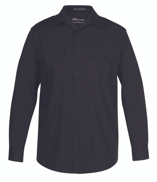 Black - Front - 6E - JB's S/S EPAULETTE SHIRT