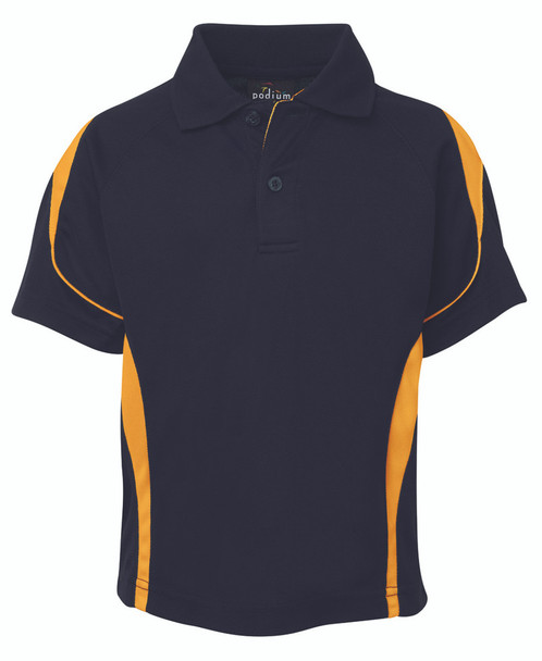 Navy / Gold - Front - 7BEL - Pdm Kids Bell Polo