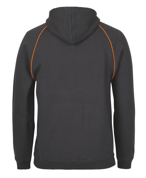 Gunmetal / Orange - Alternate - 3CFH - JB's Contrast Fleecy Hoodie -S