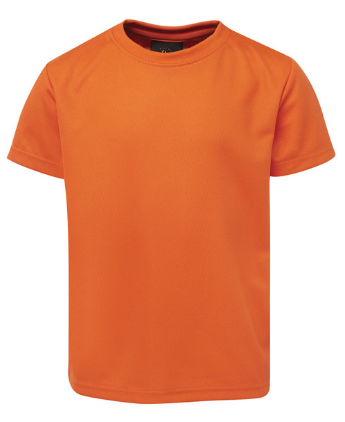 Orange - Front - 7PNFT - PODIUM KIDS POLY TEE