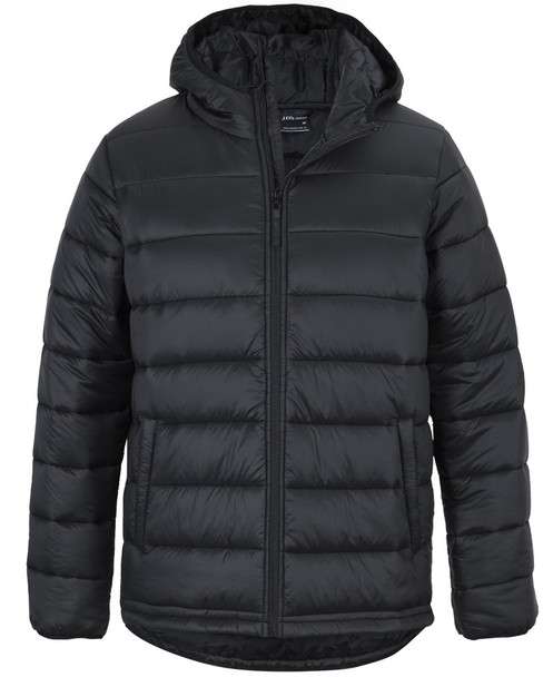 Black - Front - 3AHU - JB's Urban Hooded Puffer Jacket
