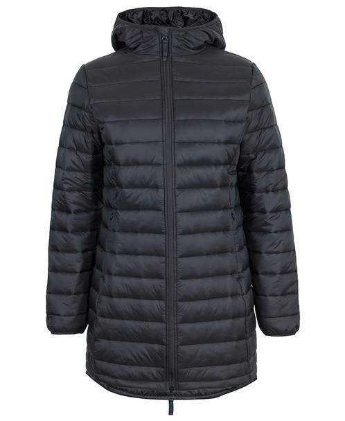 Black - Front - 3APC1 - JB's Ladies Puffer Coat