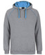 13% Marle / Aqua - Front - 3CFH - JB's Contrast Fleecy Hoodie -S