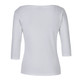 C of C Ladies 3/4 Sleeve Boat Neck Tee - White