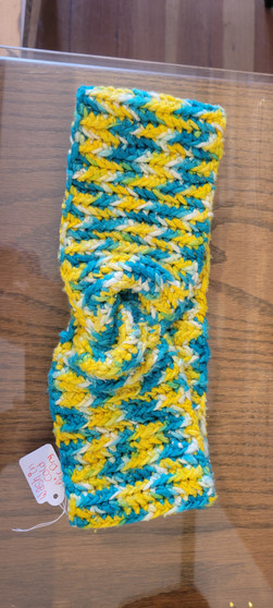 Handmade Crocheted Recycled Silk Knotty Earwarmer Headband 10x4/21x4 inches
