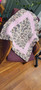 Handmade Crocheted Small Blanket Square Pink Sand Moss Stitch 30x30inch