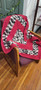 Handmade Crocheted Baby Blanket Square Lil Red Cowboy Moss Stitch 32x32inch