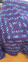 Handmade Crocheted  Large Throw Blanket Amethyst Luxe Giant Granny Square 52x52 inch