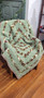 Handmade Crocheted Large Throw "Cherry Mint Chip" Moss Stitch Square  47.5x47.5inches