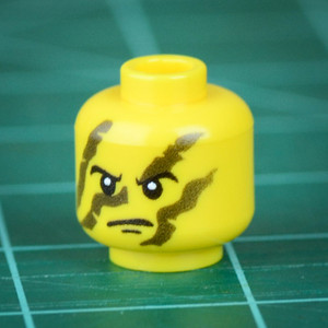 Camo Face Paint Head - Dino Style