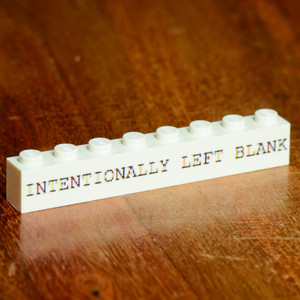 Intentionally Left Blank Badge Brick